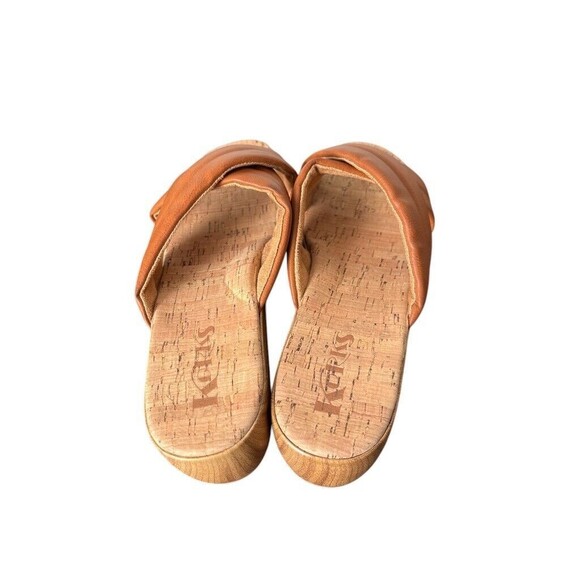 Korks by Kork-Ease Faithe Platform Sandal, Tan Faux Leather, Size Women 10 - Picture 3 of 6